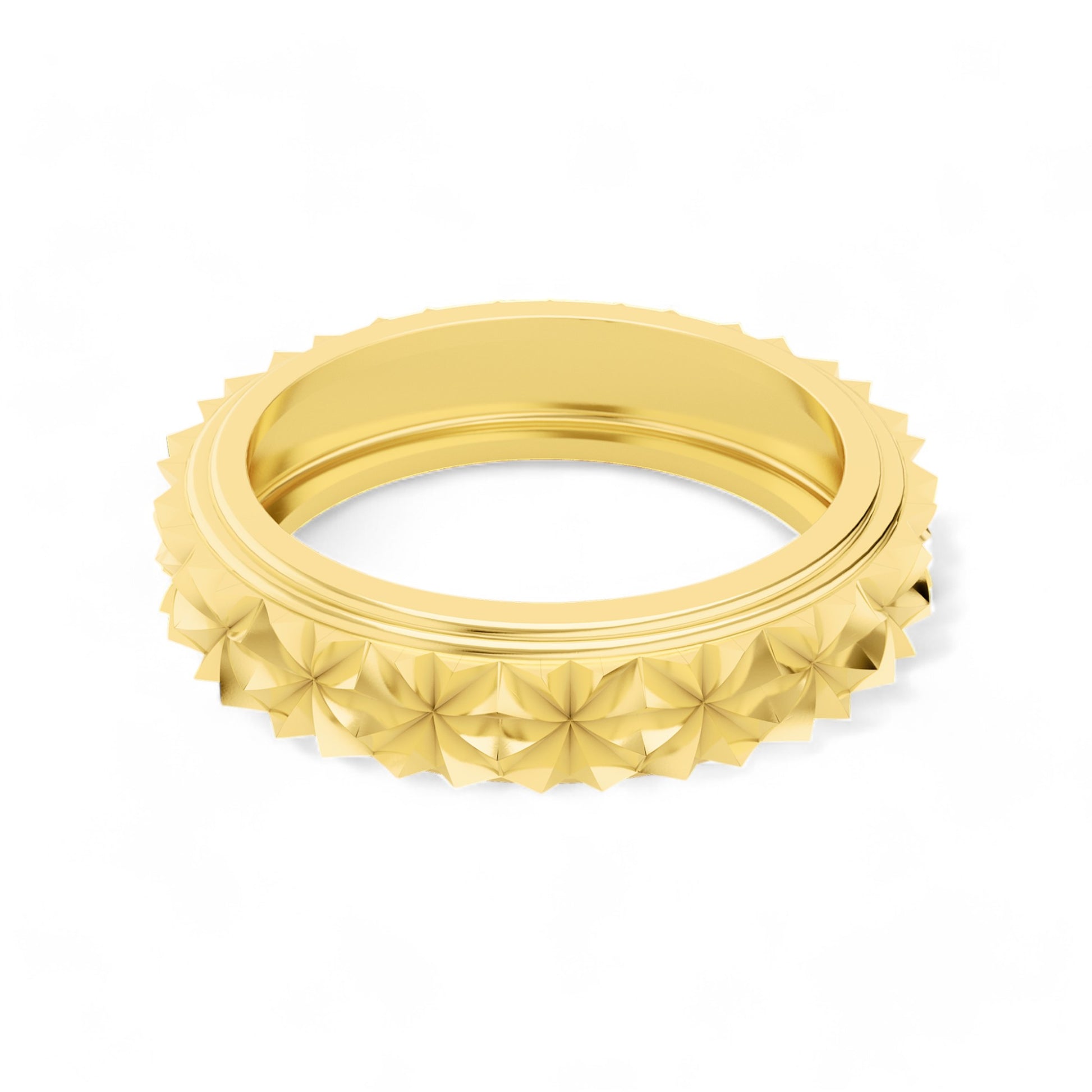 Geometric Fusion Yellow Ring | 925 Silver 18k Gold Plated Jewellery | Gold Vermeil | Party Wear Ring  Ring