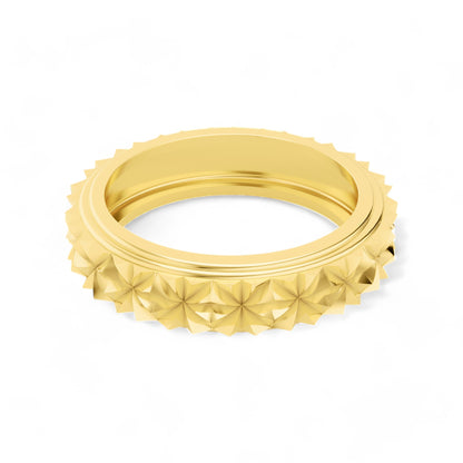 Geometric Fusion Yellow Ring | 925 Silver 18k Gold Plated Jewellery | Gold Vermeil | Party Wear Ring  Ring