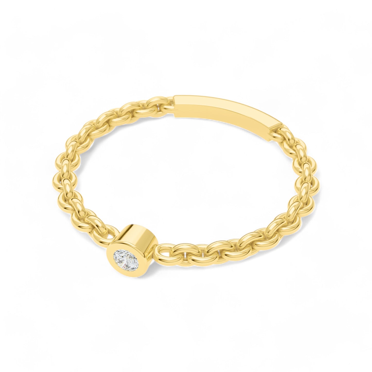 Chain of Affection Ring | Gold Diamond Jewellery | Lab Grown Diamond Jewellery  Ring