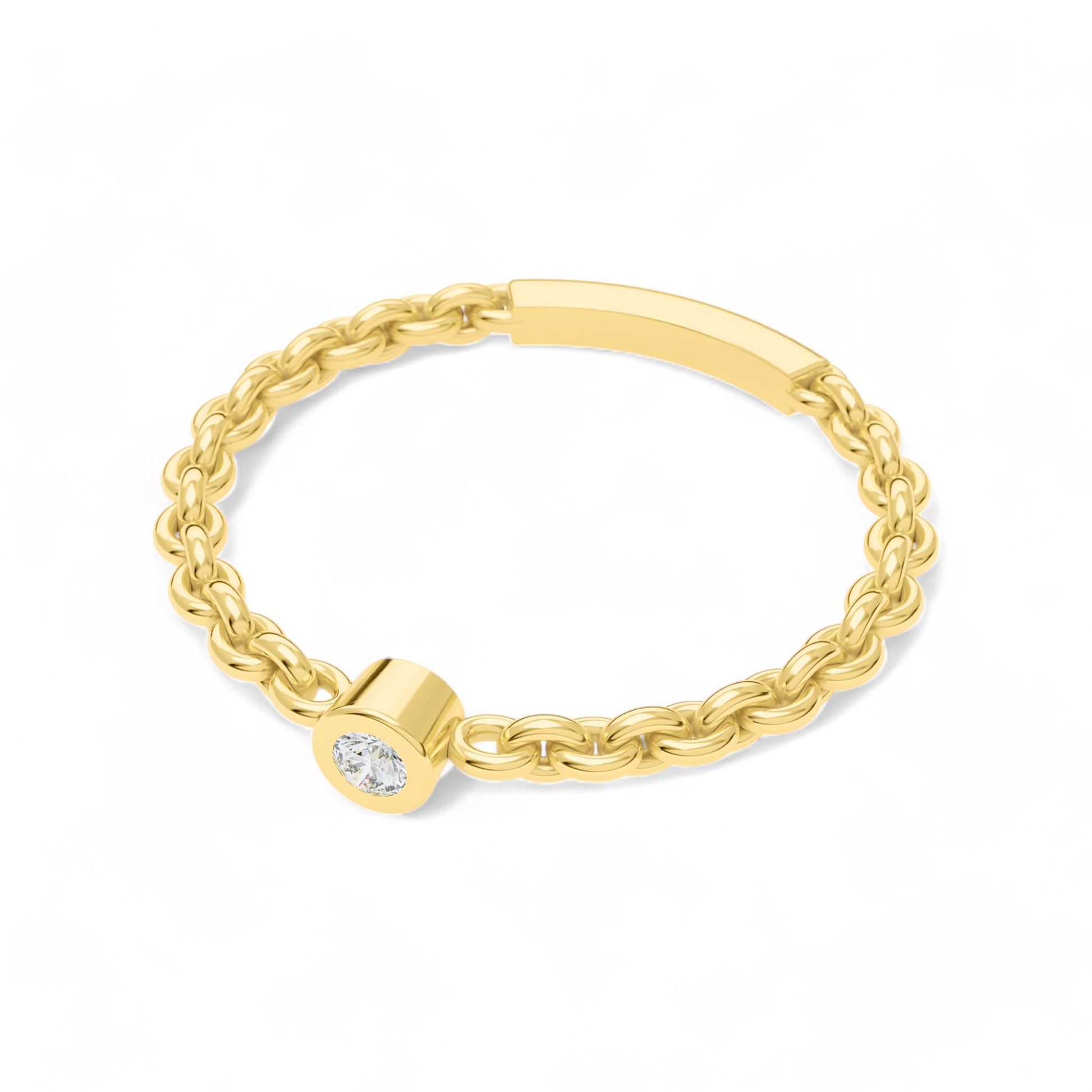 Chain of Affection Ring | Gold Diamond Jewellery | Lab Grown Diamond Jewellery  Ring