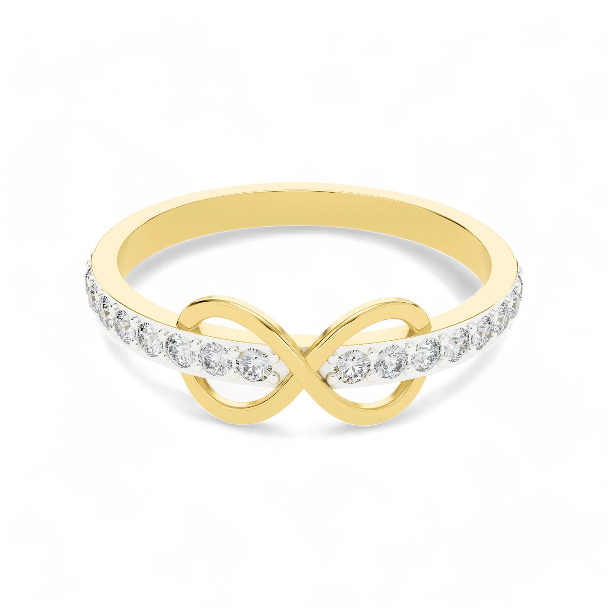Timeless Infinity Glow Ring | Gold Diamond Jewellery | Lab Grown Diamond Jewellery  Ring