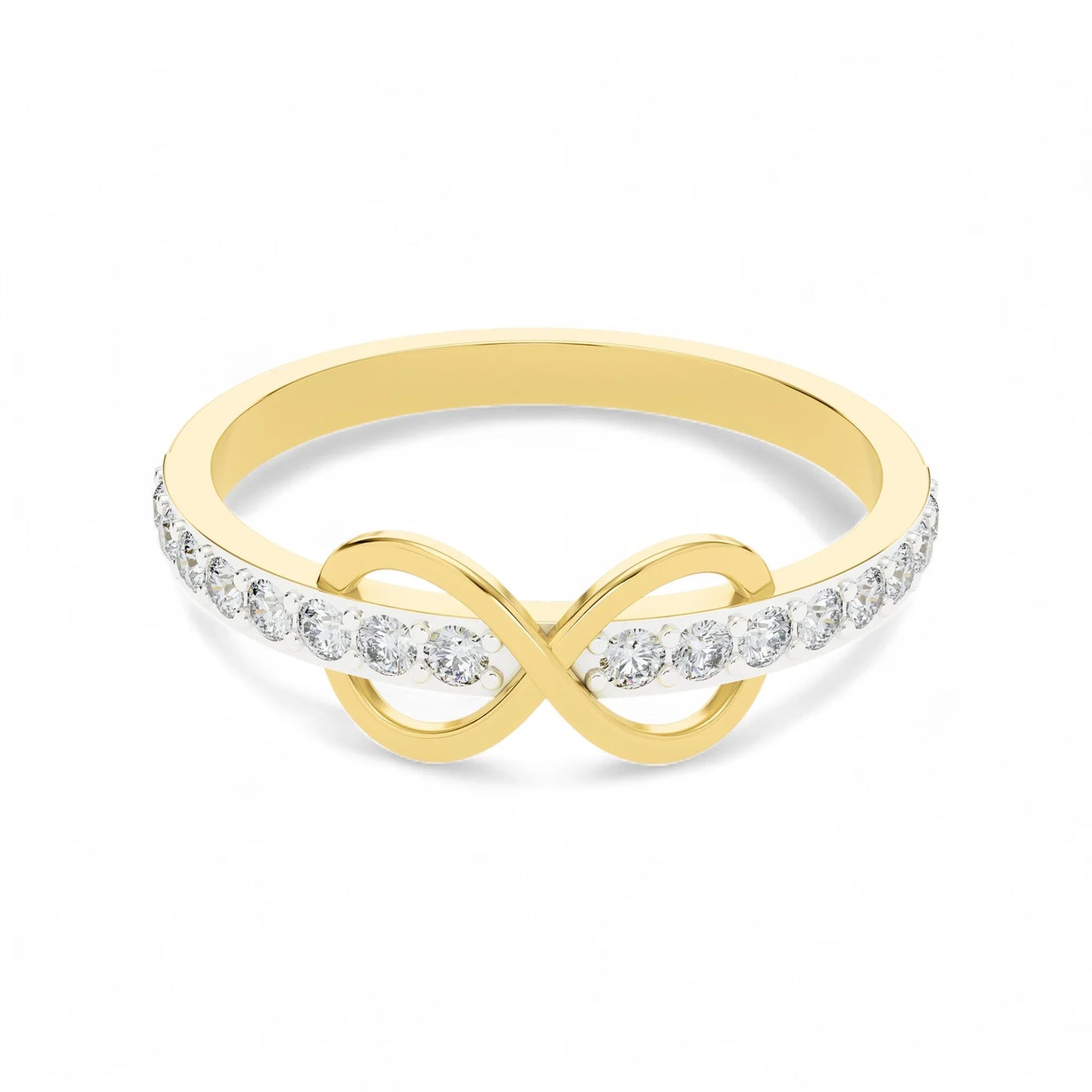 Timeless Infinity Glow Ring | Gold Diamond Jewellery | Lab Grown Diamond Jewellery  Ring
