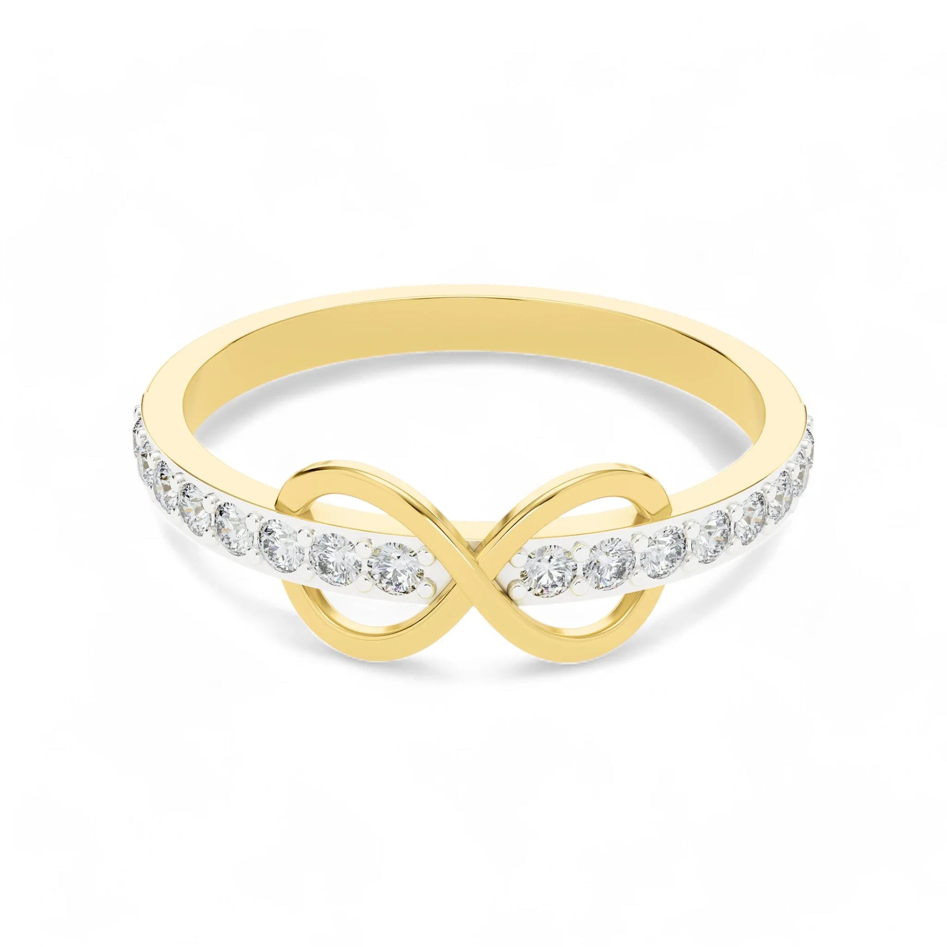 Timeless Infinity Glow Ring | Gold Diamond Jewellery | Lab Grown Diamond Jewellery  Ring