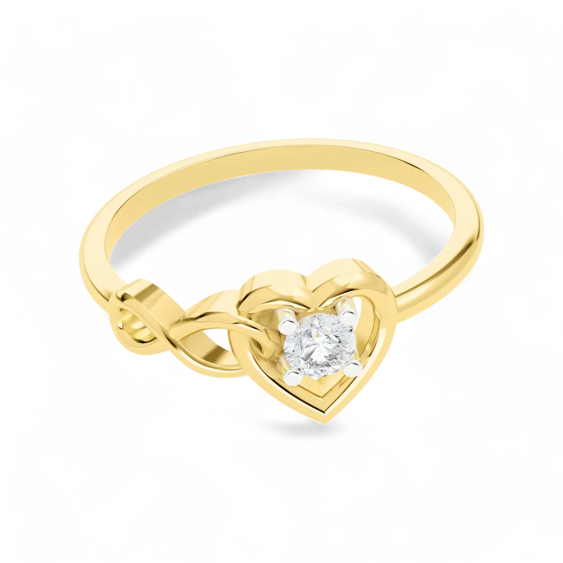 Infinite Love Heart Band | Gold Diamond Jewellery | Lab Grown Diamond Jewellery  Ring