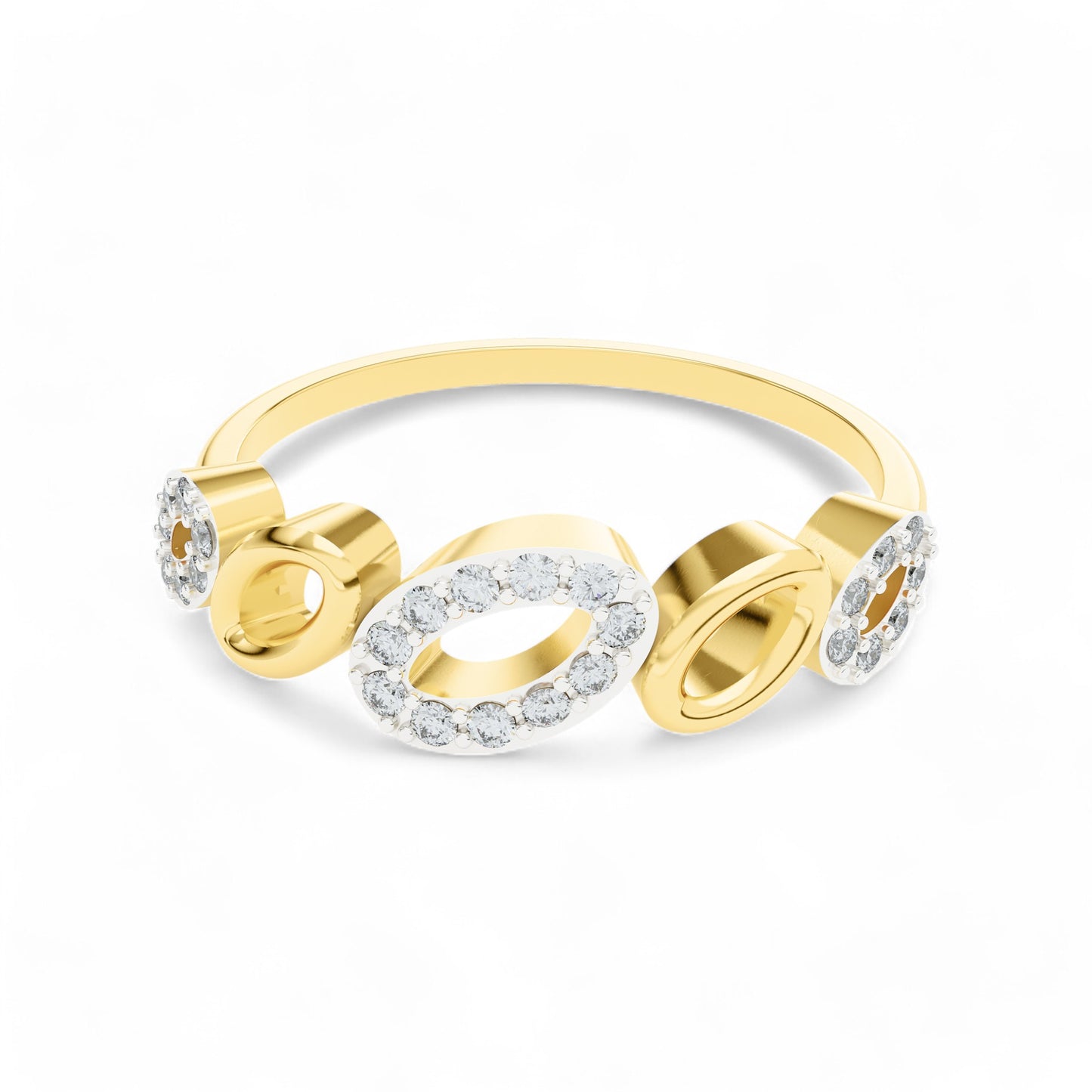 Eternal Oval Flow Ring | Gold Diamond Jewellery | Lab Grown Diamond Jewellery  Ring