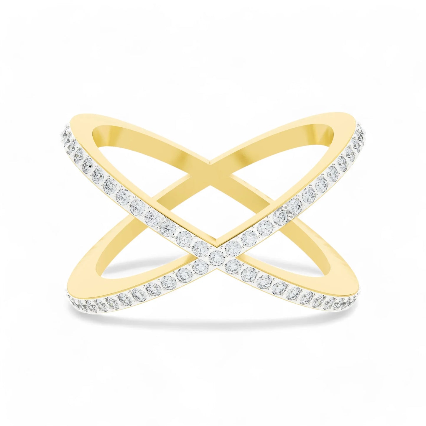 Crossed Paths Ring | 925 Silver 18k Gold Plated Jewellery | Gold Vermeil | Party Wear Ring  Ring