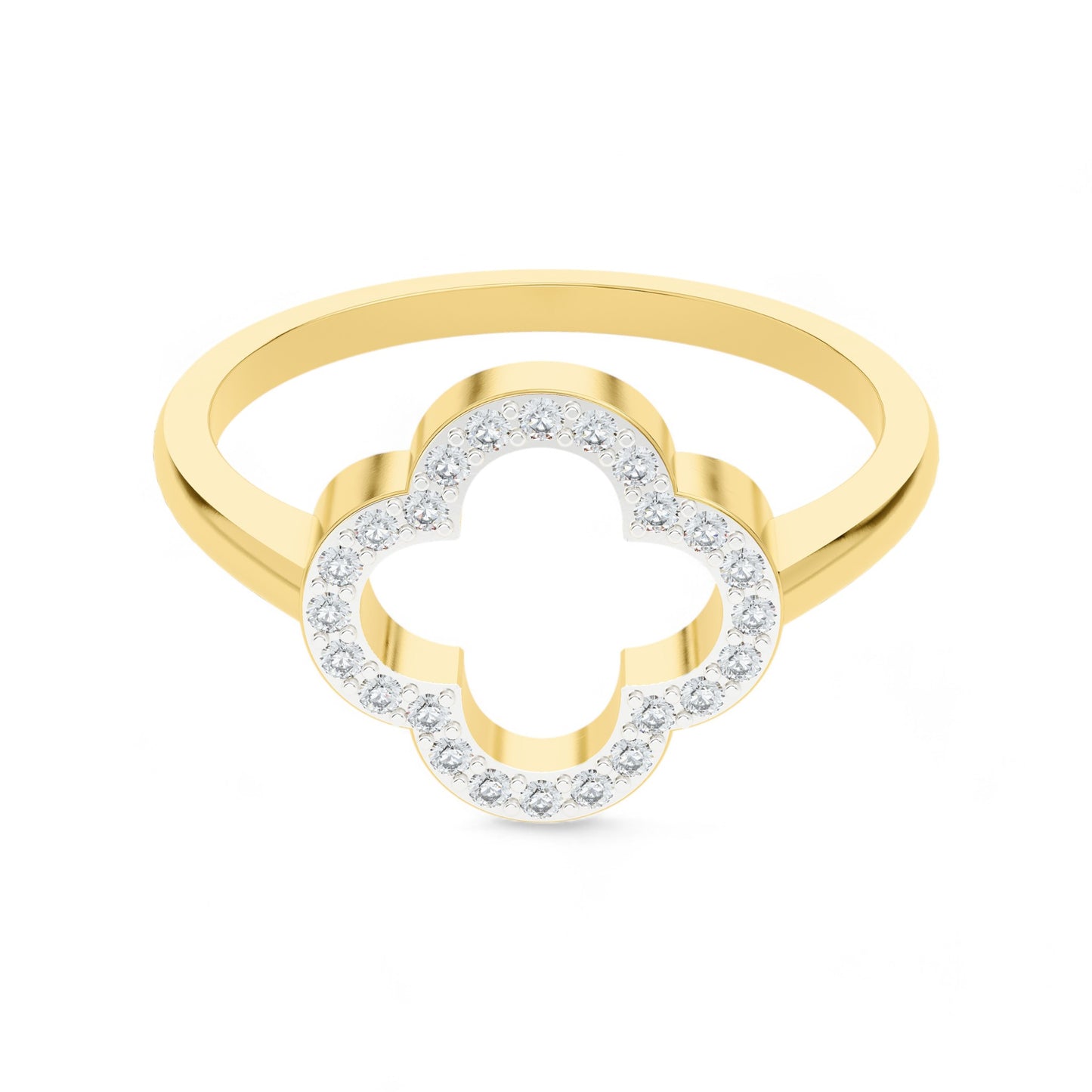 Cloud Cleef Ring | Gold Diamond Jewellery | Lab Grown Diamond Jewellery  Ring