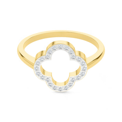 Cloud Cleef Ring | Gold Diamond Jewellery | Lab Grown Diamond Jewellery  Ring