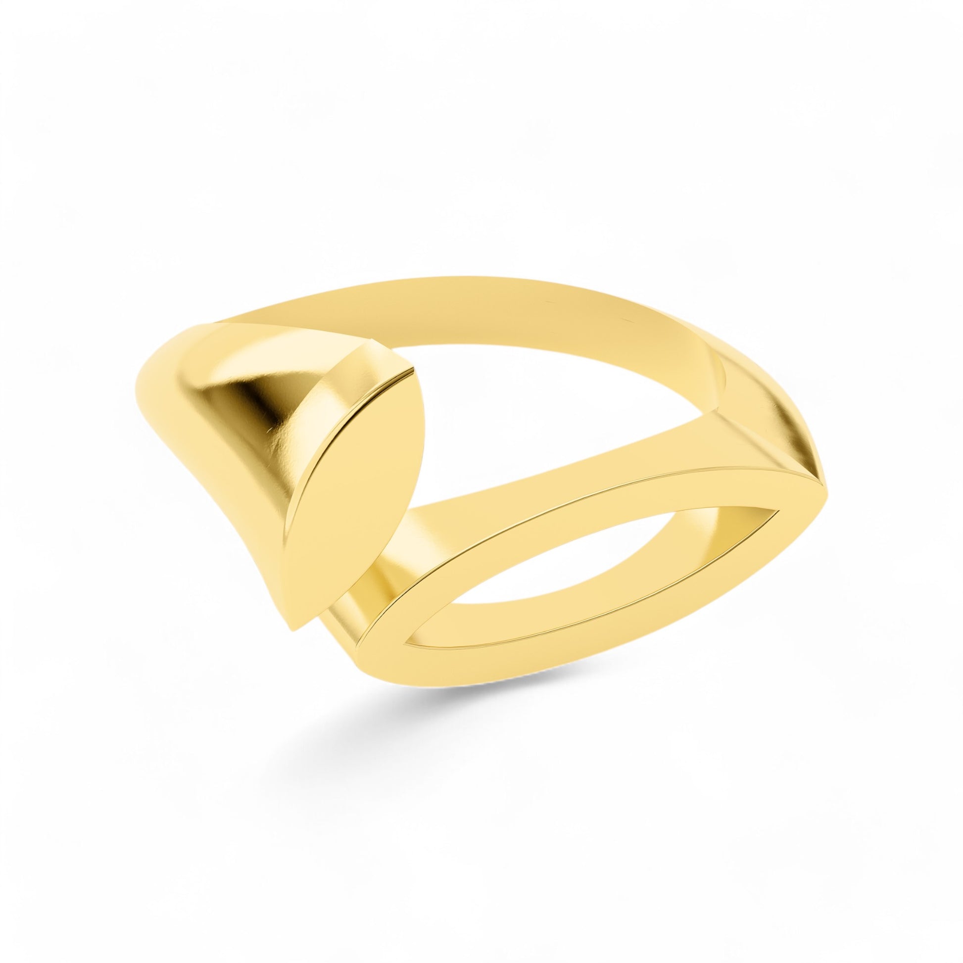 Artistic Oval Frame Ring | 925 Silver 18k Gold Plated Jewellery | Gold Vermeil | Party Wear Ring  Ring