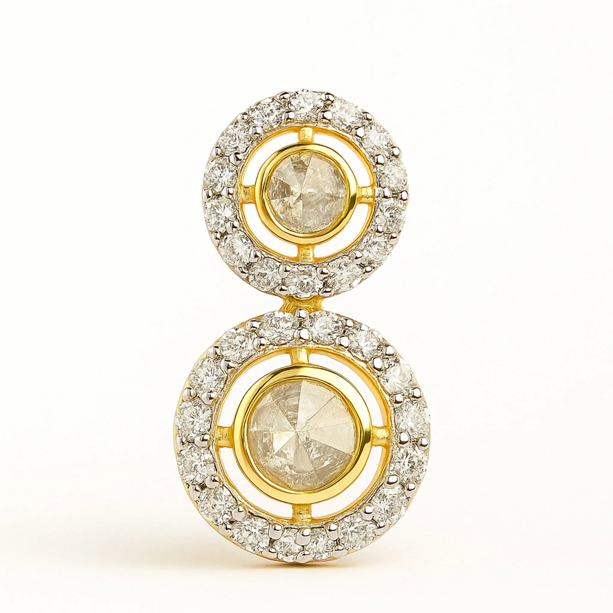 Gilded Orbit Polki Earring | 925 Silver 18k Gold Plated Jewellery