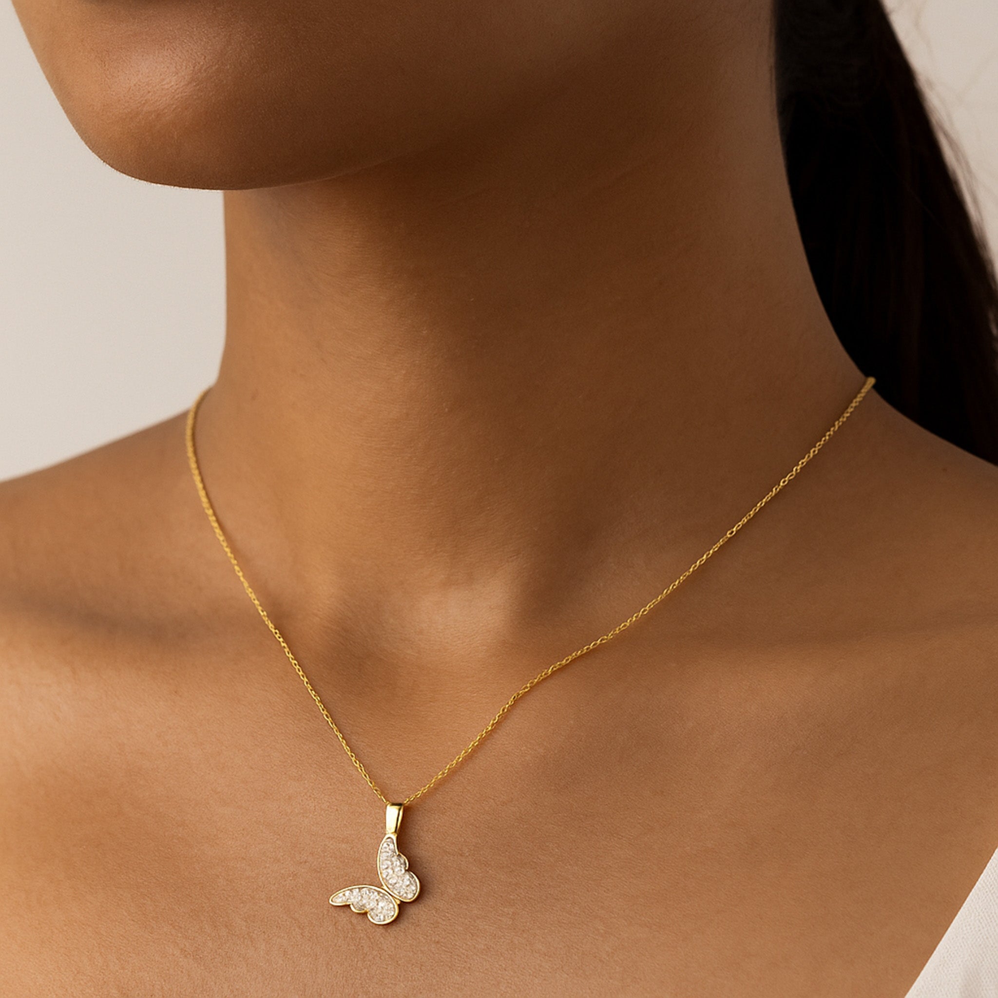 Celestial Butterfly Charm Pendant | 925 Silver 18k Gold Plated Jewellery