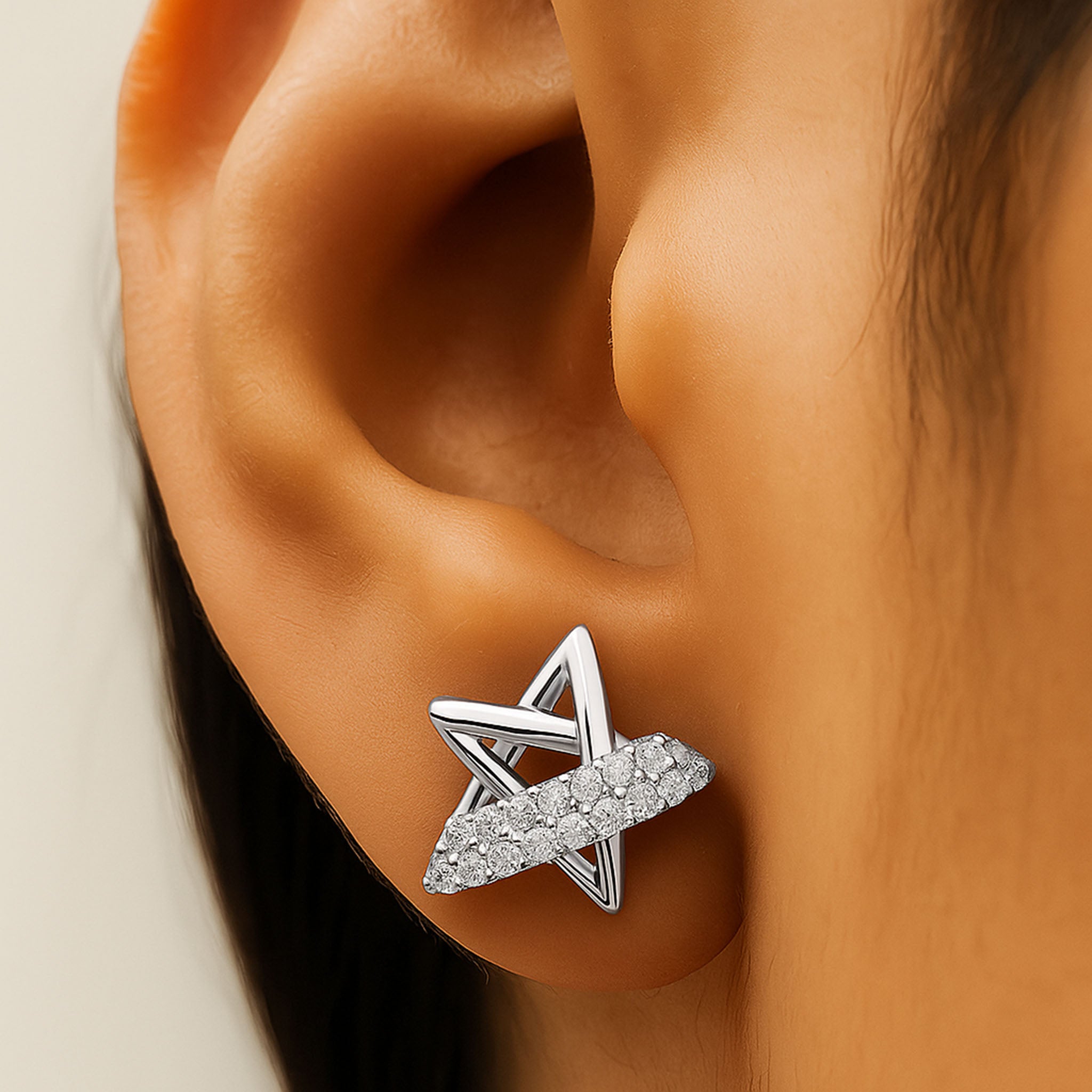 Celestial Starburst Earrings | 925 Silver 18k Gold Plated Earring
