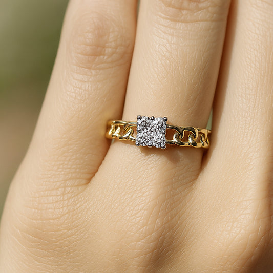 Charmed Connections Ring | 925 Silver 18k Gold Plated Jewellery