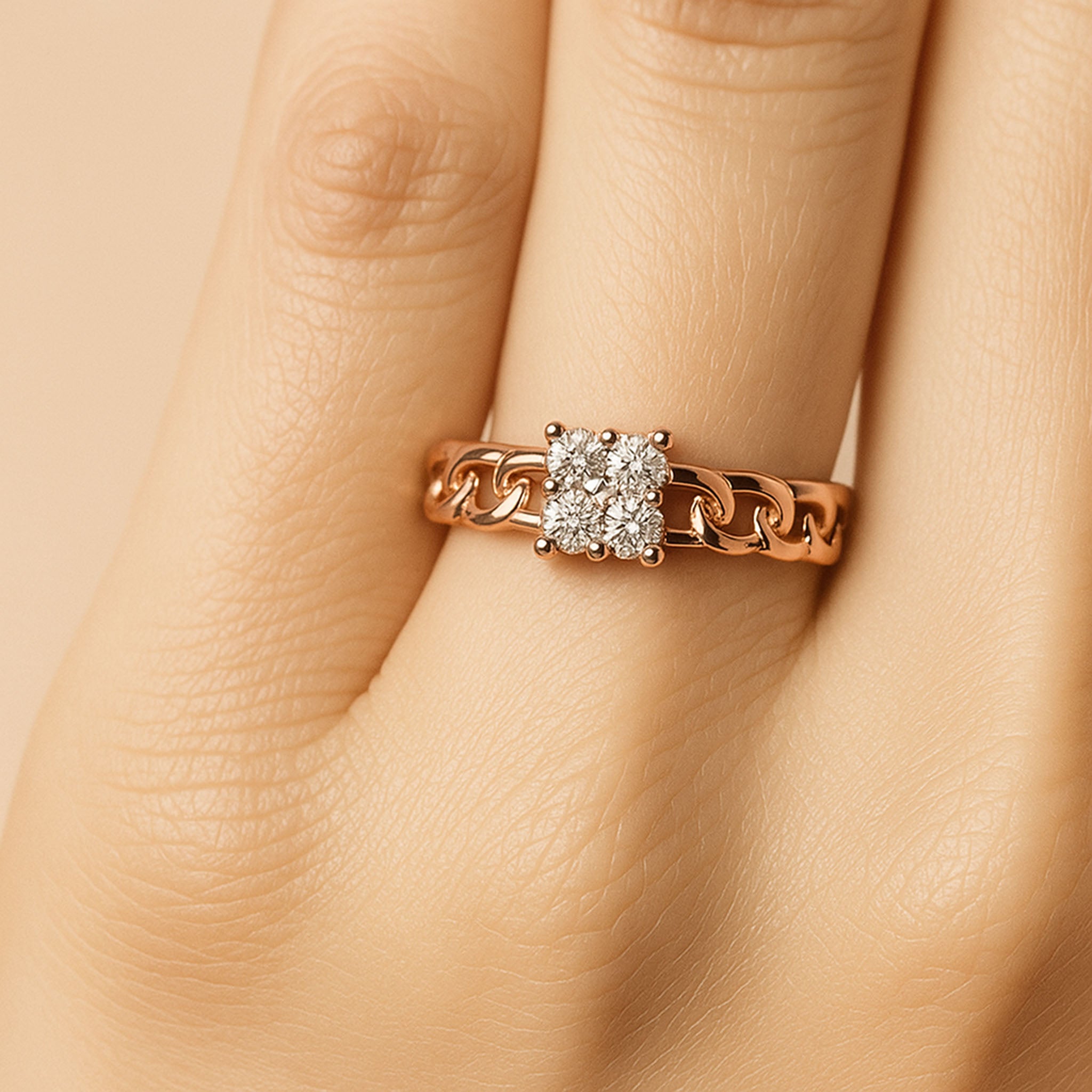 Charmed Connections Ring | 925 Silver 18k Gold Plated Jewellery