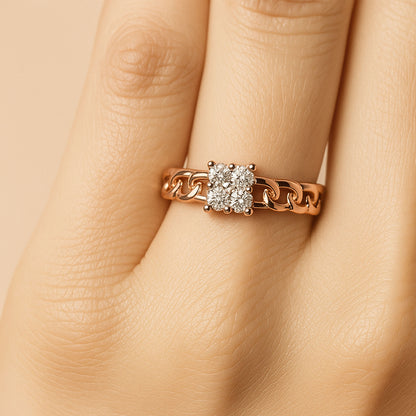Charmed Connections Ring | 925 Silver 18k Gold Plated Jewellery