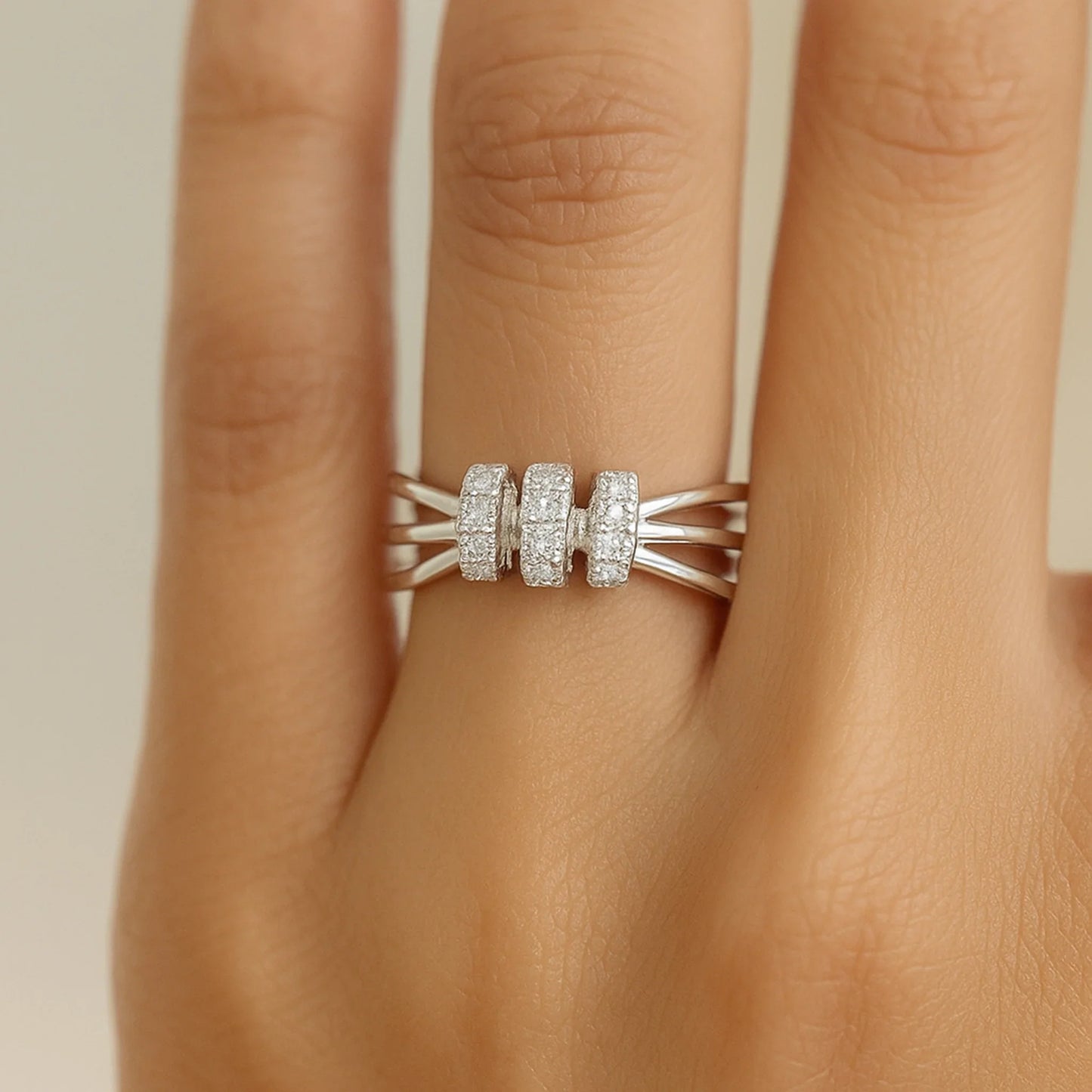 Eternal Trio Gold Ring | 925 Silver 18k Gold Plated Jewellery