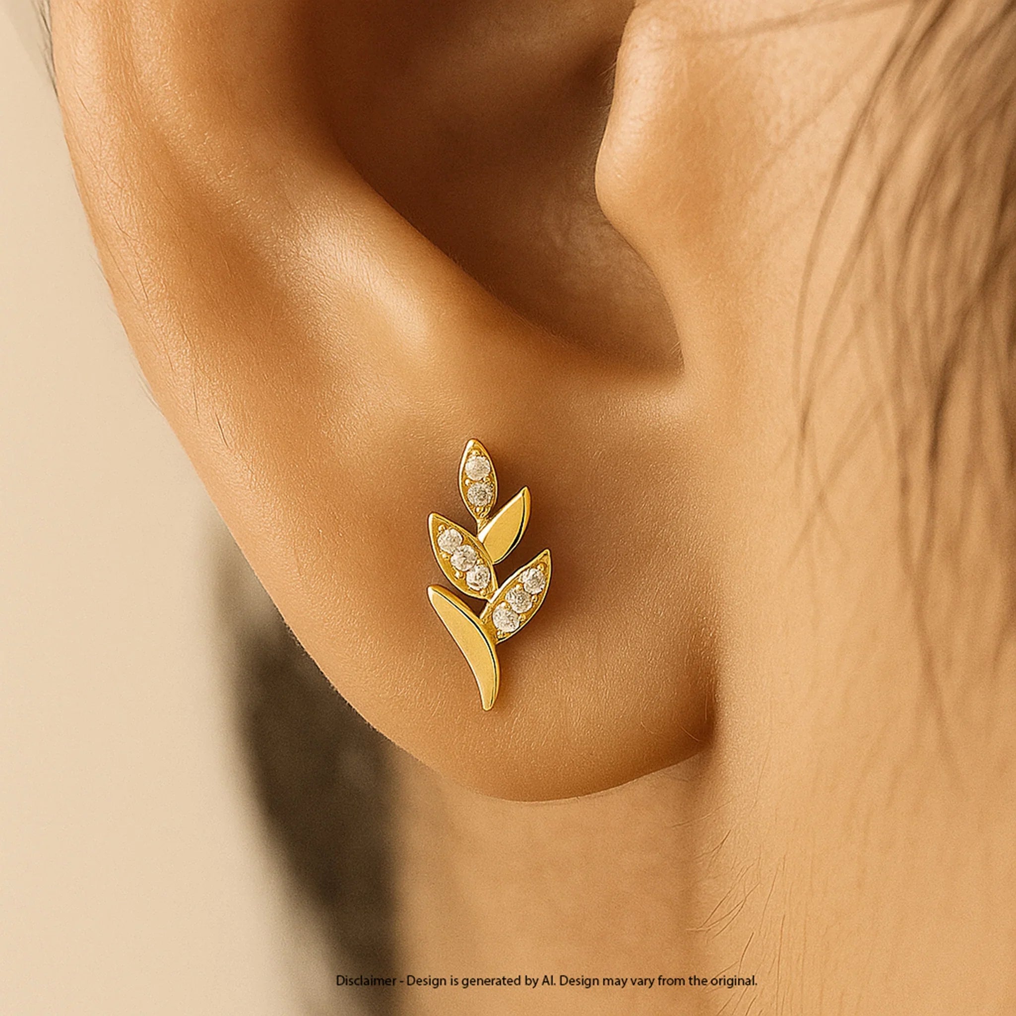 Flora Glow Climber Earrings | 925 Silver Earring 18k Gold Plated