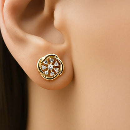 Floret Glow Studs | 925 Silver 18k Gold Plated Jewellery