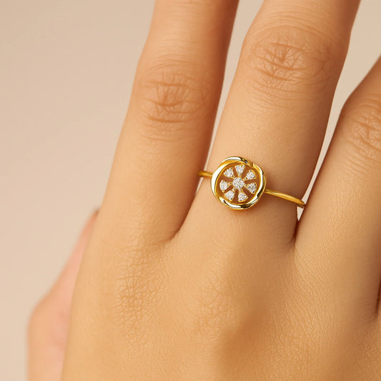 Floret Glow Ring | 925 Silver 18k Gold Plated Jewellery