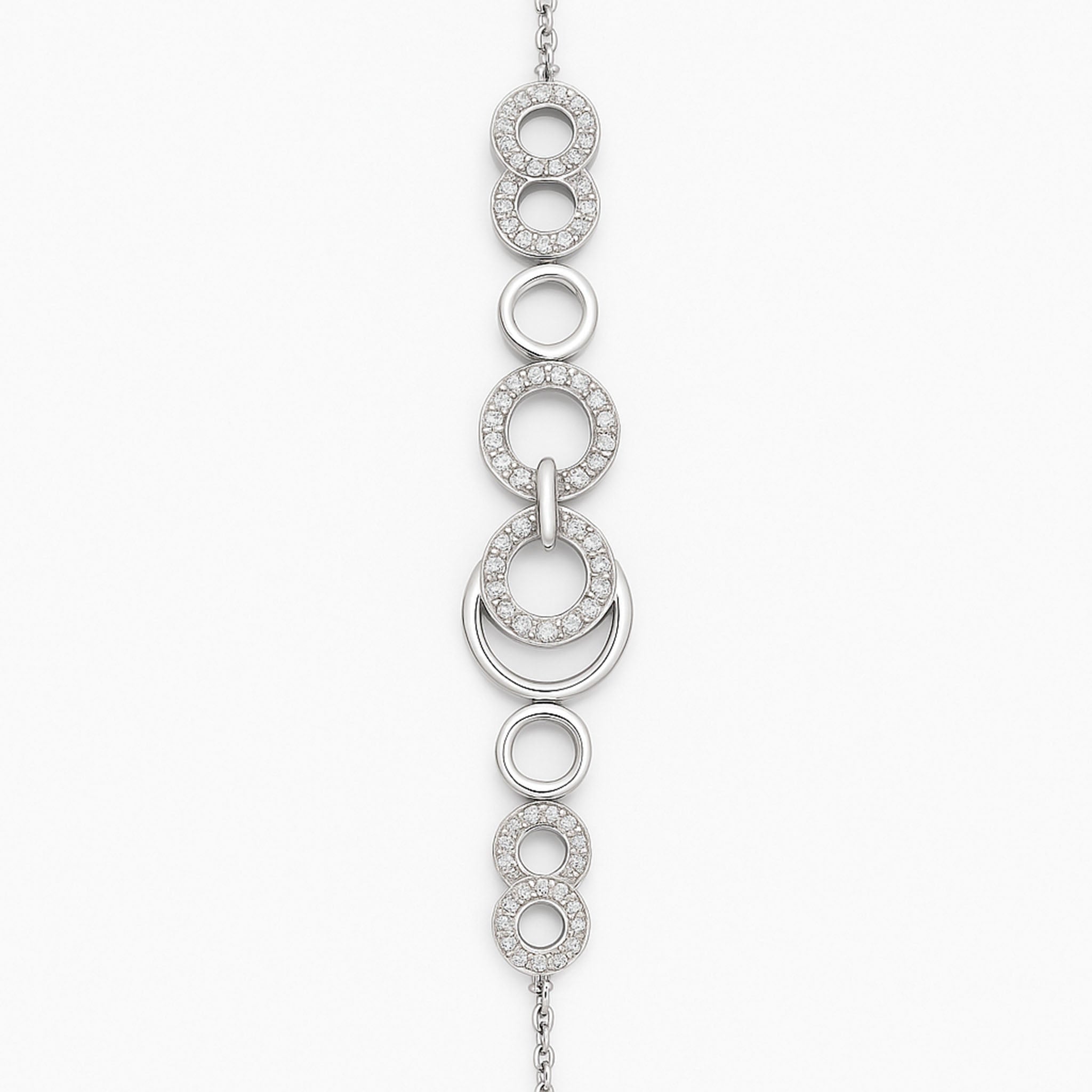 Geometric Grace Bracelet | Silver CZ Gold Plated Jewellery