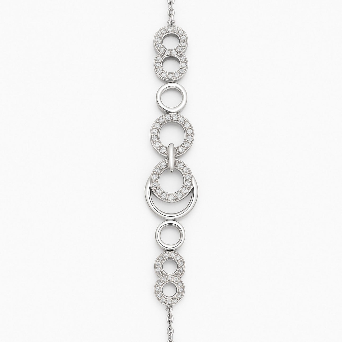 Geometric Grace Bracelet | Silver CZ Gold Plated Jewellery