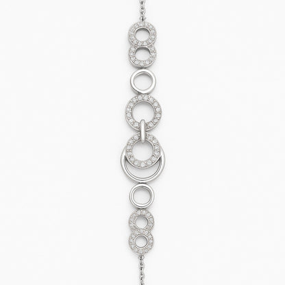 Geometric Grace Bracelet | Silver CZ Gold Plated Jewellery