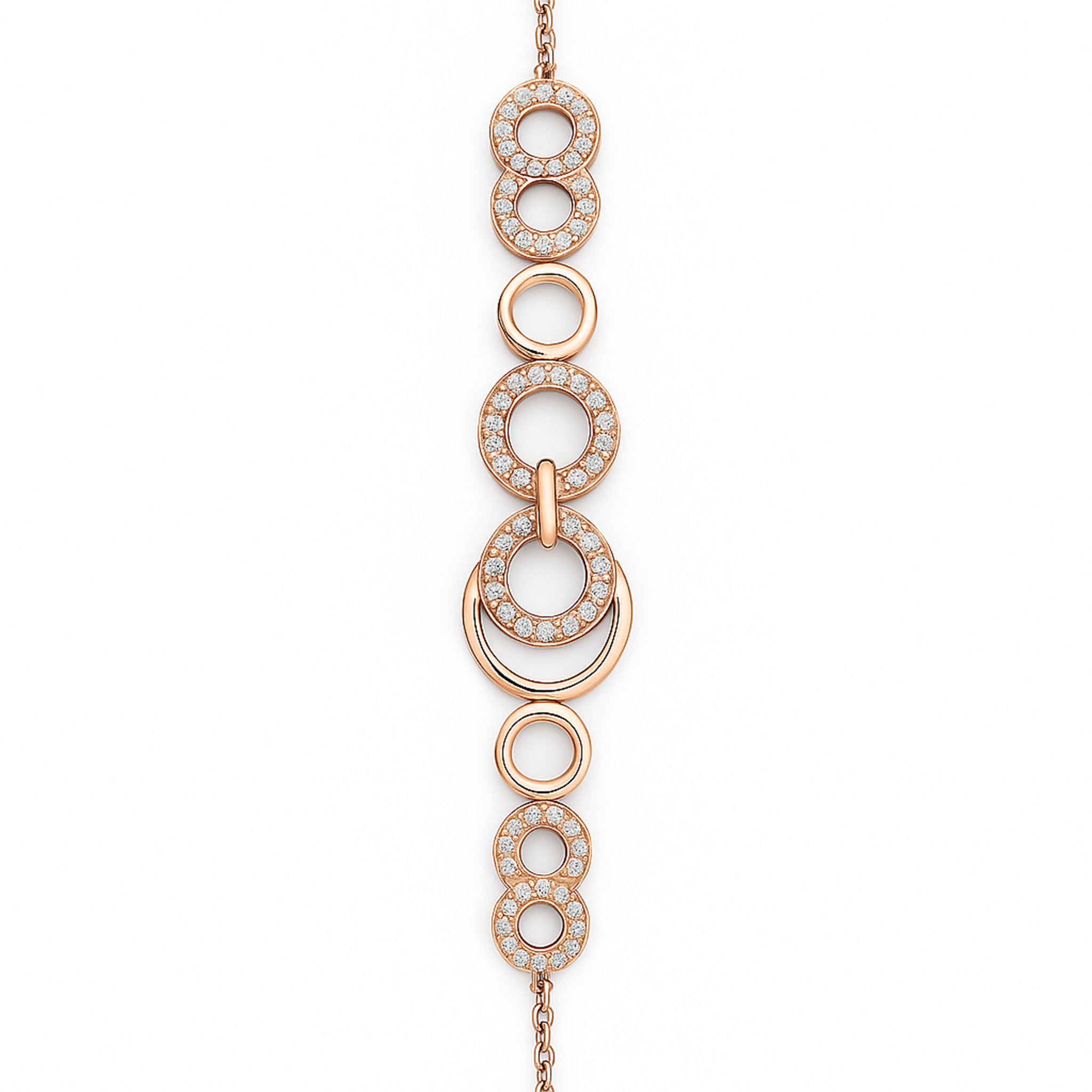 Geometric Grace Bracelet | Silver CZ Gold Plated Jewellery