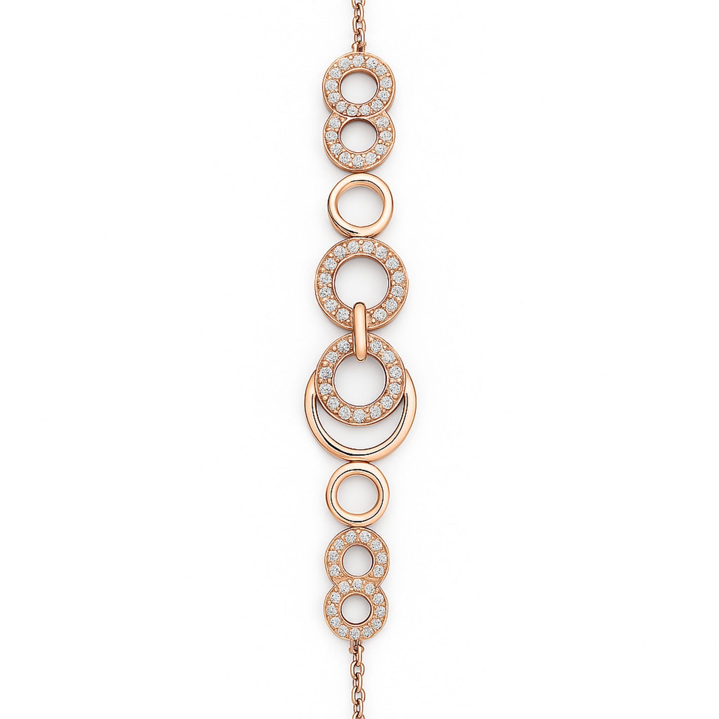 Geometric Grace Bracelet | Silver CZ Gold Plated Jewellery