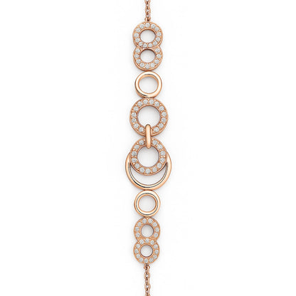 Geometric Grace Bracelet | Silver CZ Gold Plated Jewellery