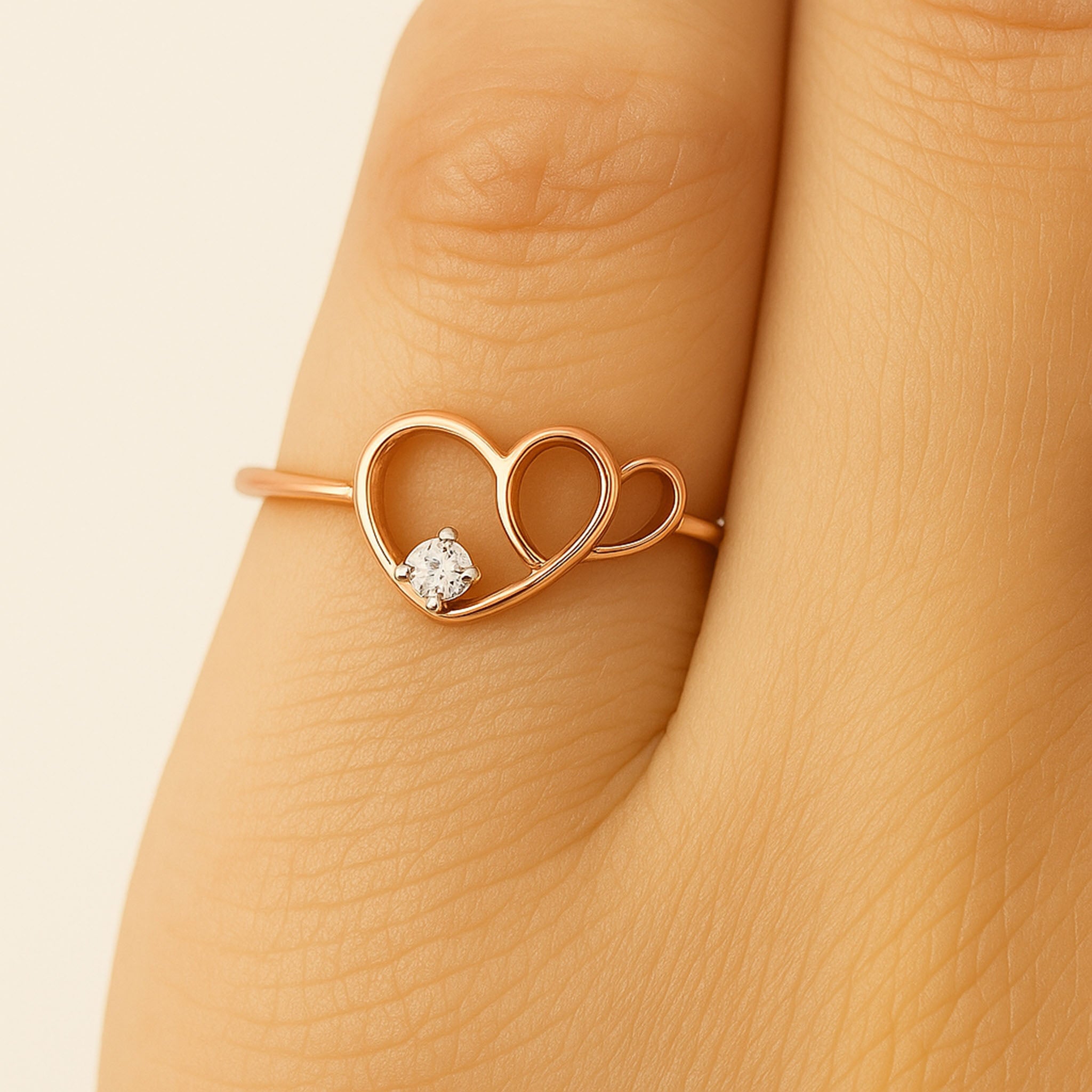 Heart of Gold Ring | 925 Silver 18k Gold Plated Jewellery