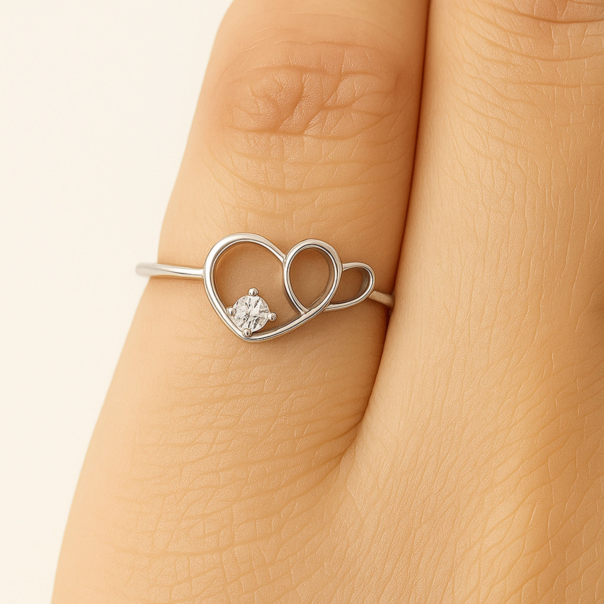 Heart of Gold Ring | 925 Silver 18k Gold Plated Jewellery