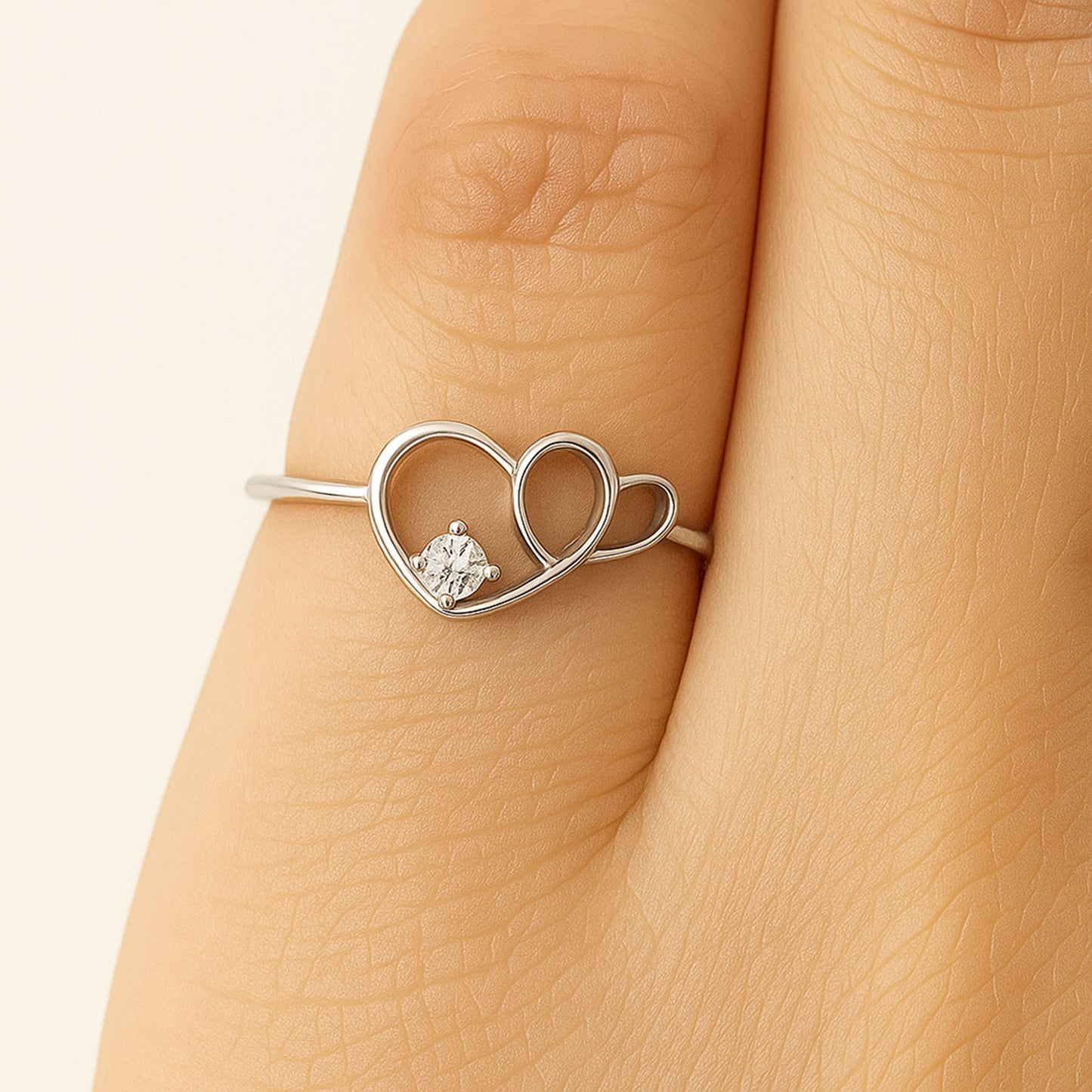 Heart of Gold Ring | 925 Silver 18k Gold Plated Jewellery