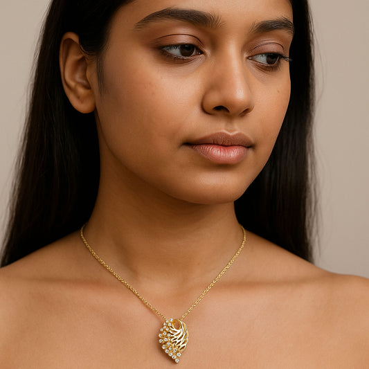 Heart's Symphony Necklace | 925 Silver 18k Gold Plated Necklace