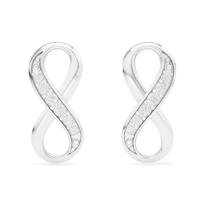 925 Silver Sparkling Infinity CZ Earring | 18k Gold Plated Jewellery