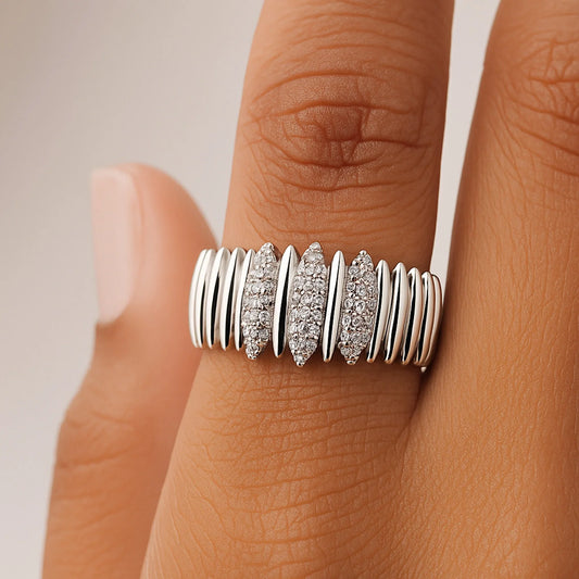 Opulent Peak Ring | 925 Silver 18k Gold Plated Jewellery