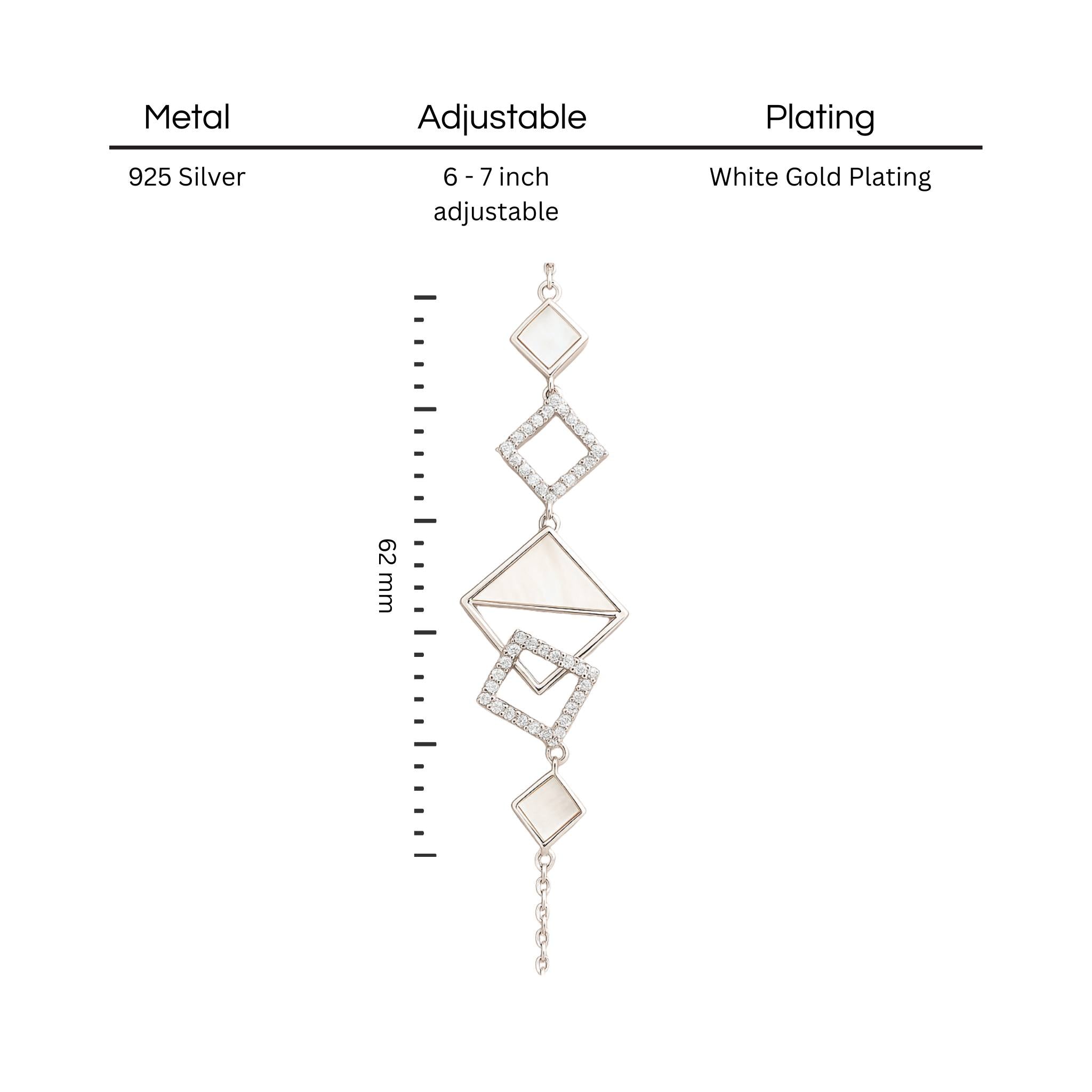 GeoLuxe Mother of Pearl Bracelet  | 18k Gold Plated Jewellery