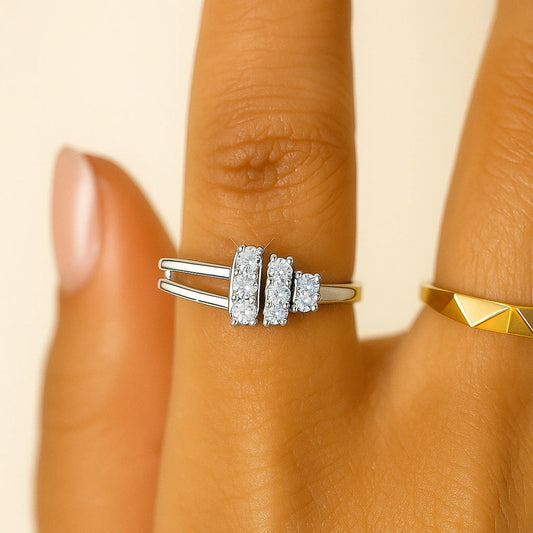 Aurora Orbit Ring | 925 Silver 18k Gold Plated Jewellery