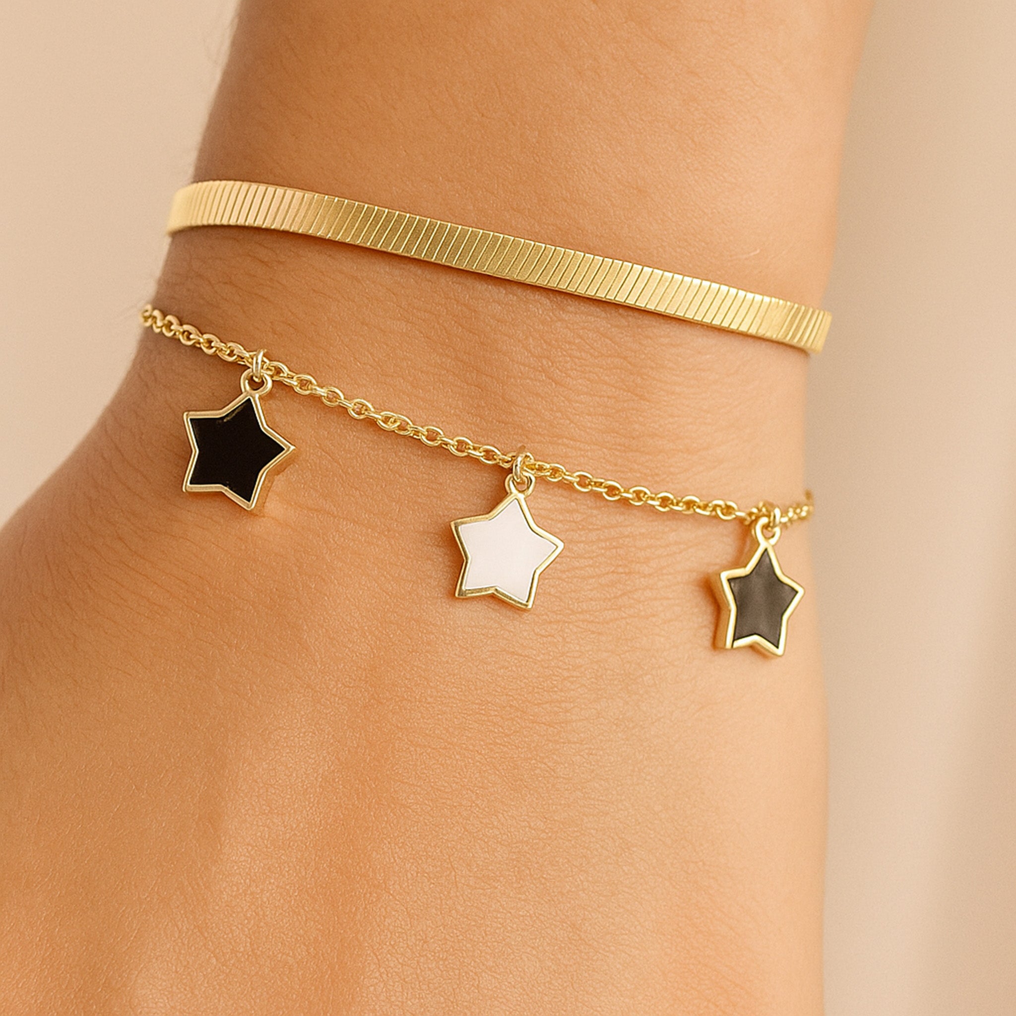 925 Silver Dreamcatcher Star Charm Bracelet | 18k Gold Plated Jewellery