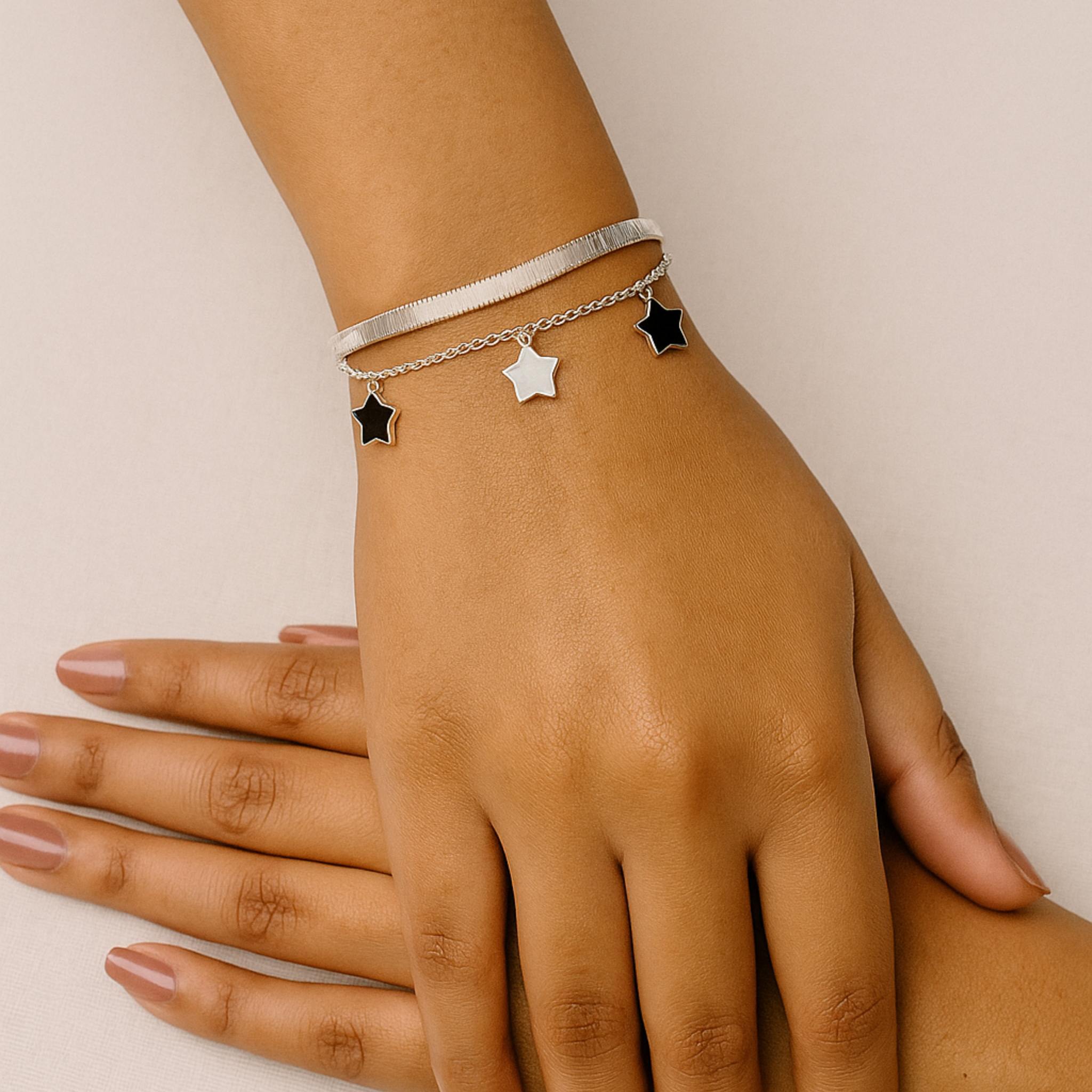 925 Silver Dreamcatcher Star Charm Bracelet | 18k Gold Plated Jewellery