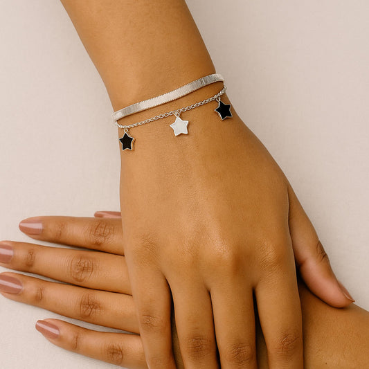 925 Silver Dreamcatcher Star Charm Bracelet | 18k Gold Plated Jewellery