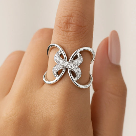 Fluttering Bliss Ring | 925 Silver 18k Gold Plated Jewellery