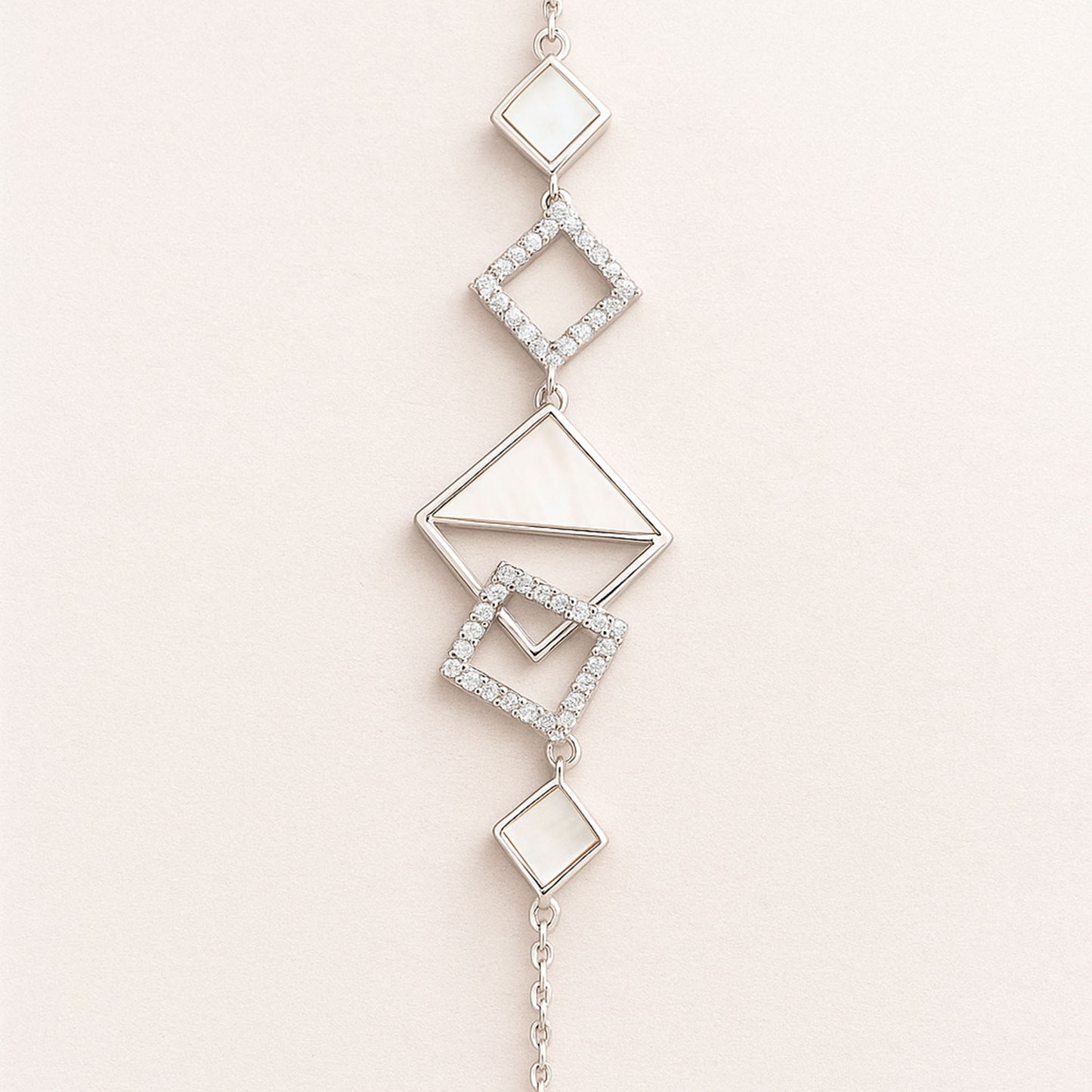 GeoLuxe Mother of Pearl Bracelet  | 18k Gold Plated Jewellery