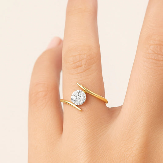 Glistening Sphere Ring | 925 Silver 18k Gold Plated Jewellery