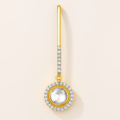 Golden Orbit Polki Earring | 925 Silver 18K Gold Plated Jewellery