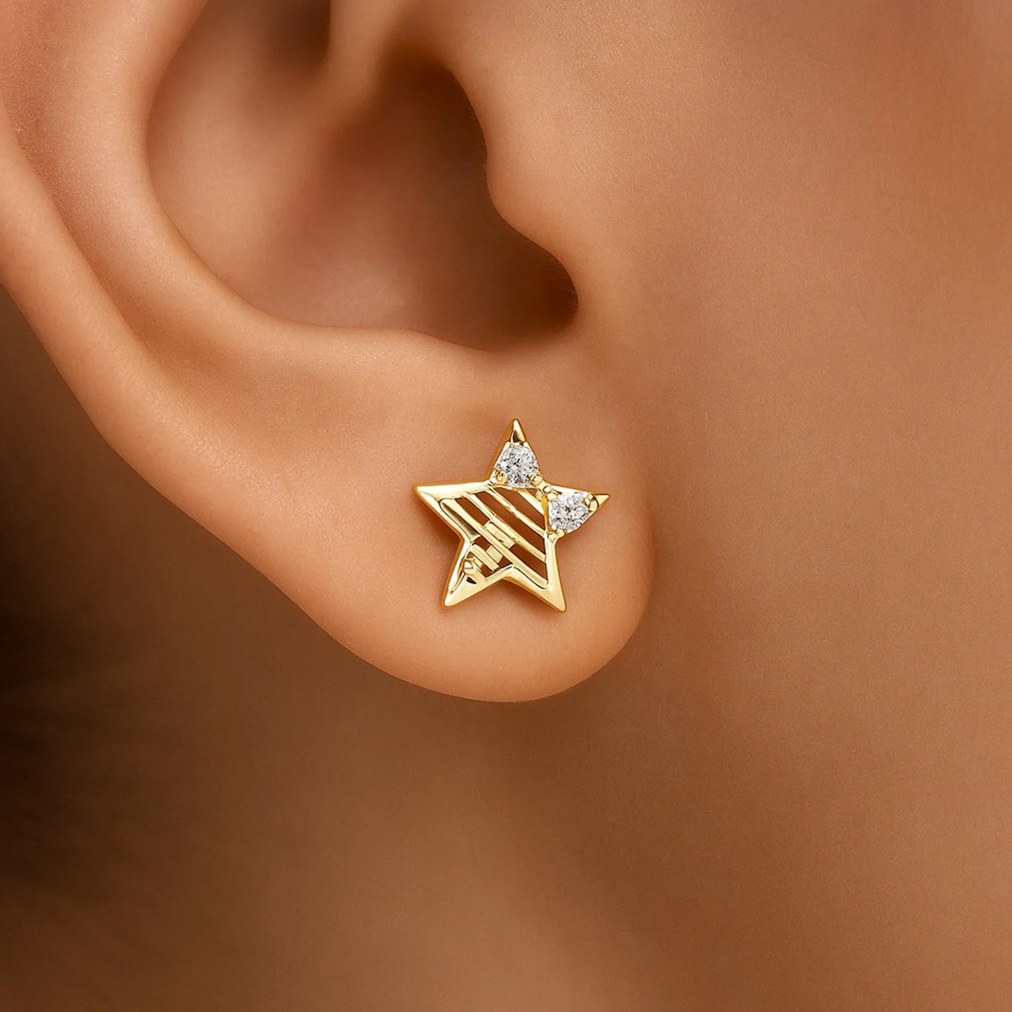 Starry Night Sparkle Studs | 925 Silver 18k Gold Plated Jewellery